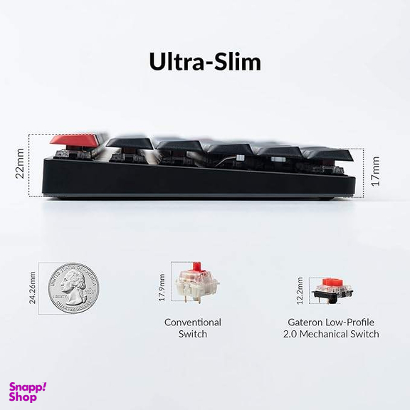 کیبورد باسیم مکانیکال کیکرون مدل Keychron K3 Pro Red Switch