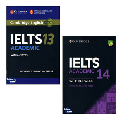 کتاب Cambridge IELTS 13_14 Academic اثر جمعی از نویسندگان انتشارات زبان مهر مجموعه 2 جلدی