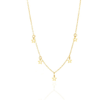 گردنبند طلا 18 عیار زنانه اپال گلد مدل ستاره توخالی کد N0564