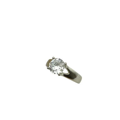 انگشتر نقره 925 عیار زنانه طرح سولیتر تک نگین کد RNGF 45880