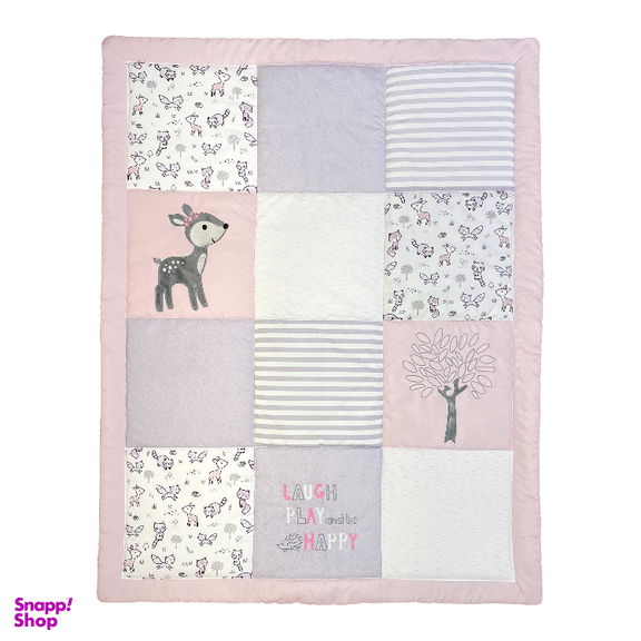 سرویس خواب 5 تکه نوزاد طرح آهو پینک بلو