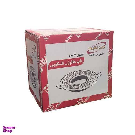 قاب هالوژن جهان الکتریک مدل رز بسته 6 عددی
