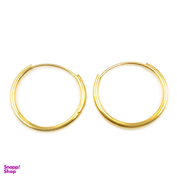 گوشواره طلا 18 عیار زنانه مدل حلقه ای کد 130488