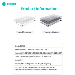 کاور محافظ لپ تاپ کوتسی مدل 11027 مناسب مک بوک ایر A2941 سایز 15.3 اینچ