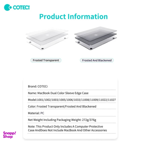 کاور محافظ لپ تاپ کوتسی مدل 11027 مناسب مک بوک ایر A2941 سایز 15.3 اینچ