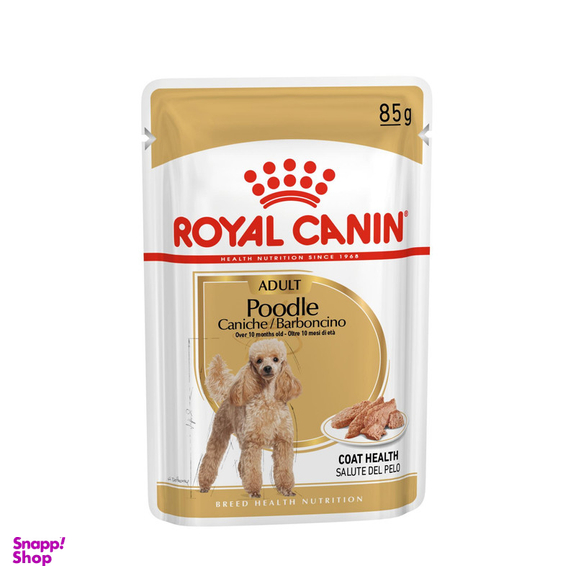 غذا پوچ سگ رویال کنین مدل پودل ادلت POODLE ADULT وزن 85 گرم بسته 12 عددی