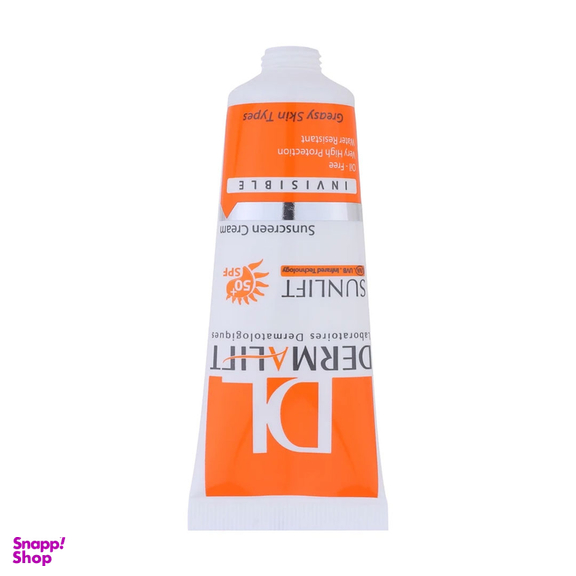 کرم ضدآفتاب درمالیفت مدل بی رنگ با SPF50 حجم 40 میلیلیتر