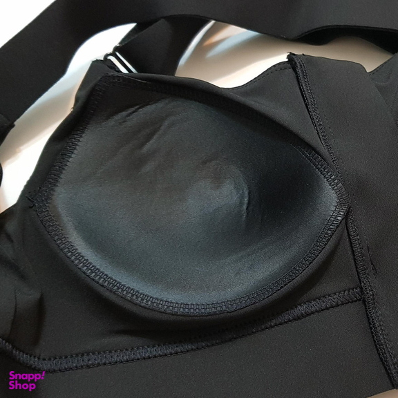 نیم تنه ورزشی زنانه مدل بند چسبی کد 5018 رنگ مشکی