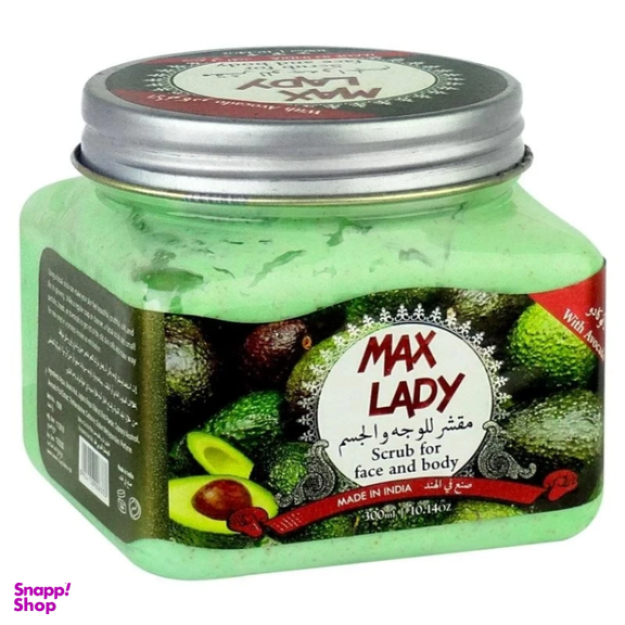 اسکراب لایه بردار مکس لیدی مدل Avocado حجم 300 میلی لیتر