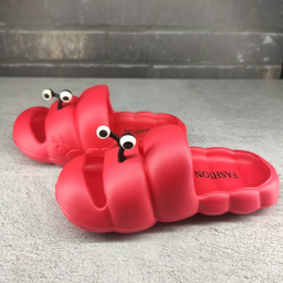 دمپایی دخترانه پاپا مدل حلزونی رنگ قرمز