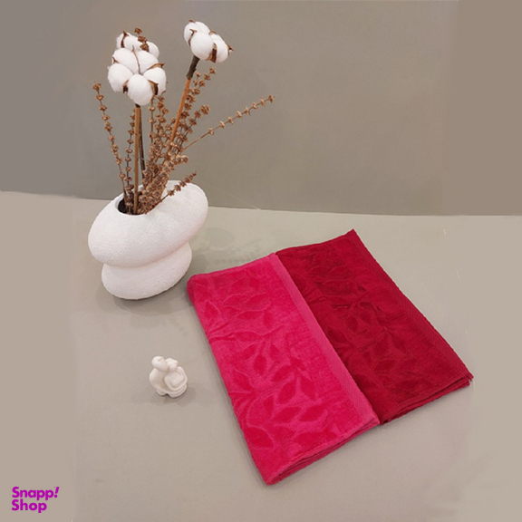حوله دستی ارغوان مدل یاپراق سایز 80×40 سانتی متر