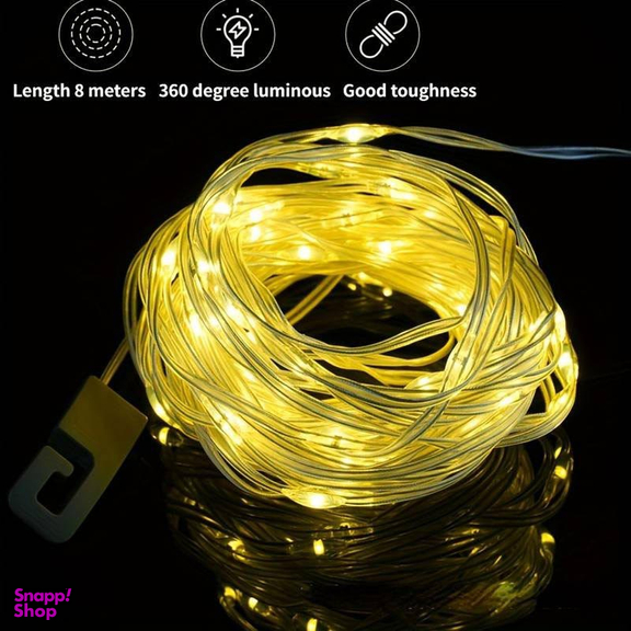 ریسه چراغ کمپینگ مدل STRING LIGHTS YD-2314 طول 8 متر