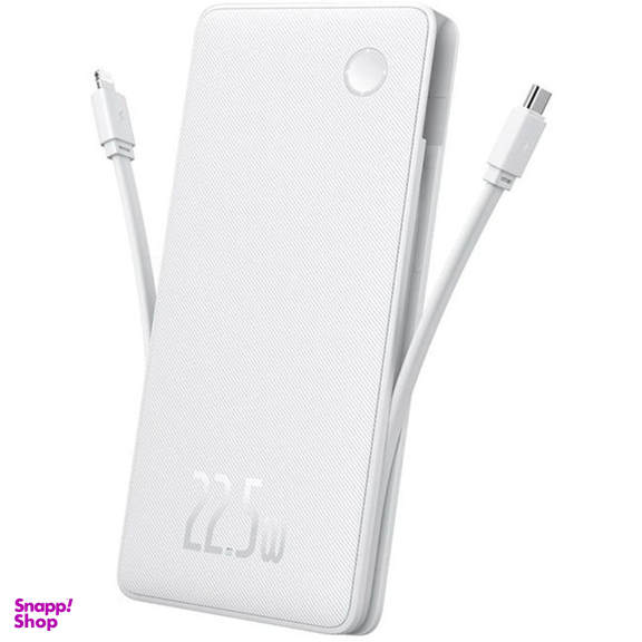 پاوربانک بیسوس مدل Airpow Lite 22.5W Dual Cable ظرفیت 10000 میلی‌ آمپر ساعت