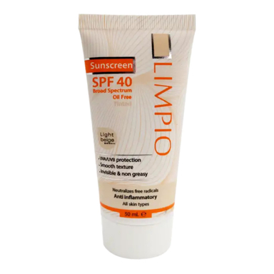 کرم ضد آفتاب لیمپیو مدل SPF40 رنگ بژ روشن حجم 50 میلی لیتر
