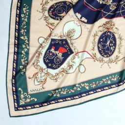 روسری زنانه آنالیا مدل ابریشم توییل بهاره کد 9802