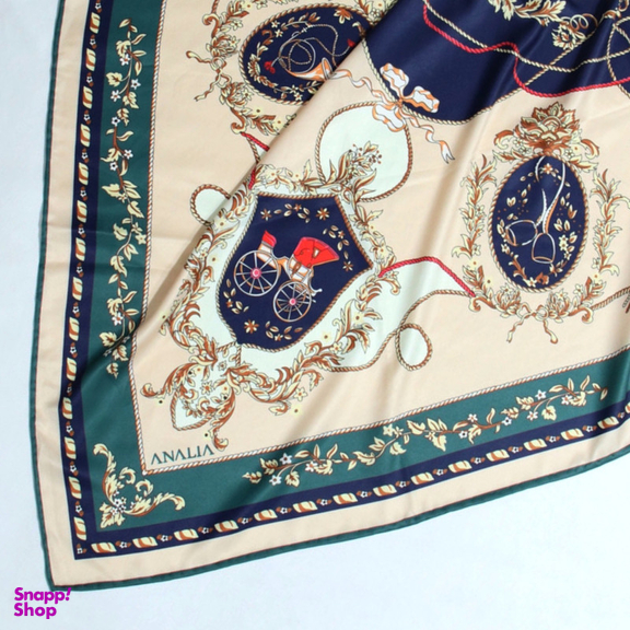 روسری زنانه آنالیا مدل ابریشم توییل بهاره کد 9802