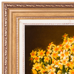 تابلو فرش دستباف سی پرشیا مدل گل نرگس در گلدان هخامنشی کد 903819