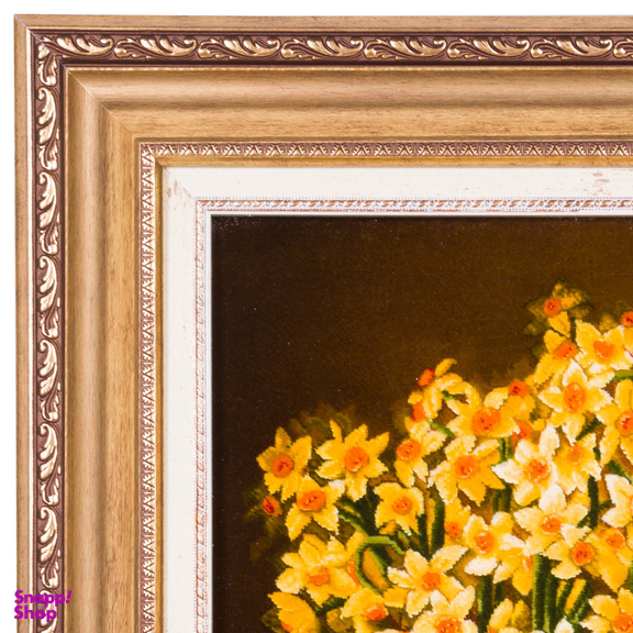 تابلو فرش دستباف سی پرشیا مدل گل نرگس در گلدان هخامنشی کد 903819