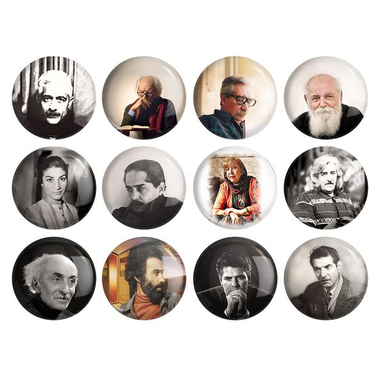 پیکسل ترمه طراحان ایده مدل نویسندگان و شاعران کد 1641 مجموعه 12 عددی