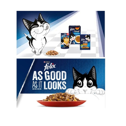 غذای پوچ گربه فلیکس مدل طعم بره وزن 85 گرم