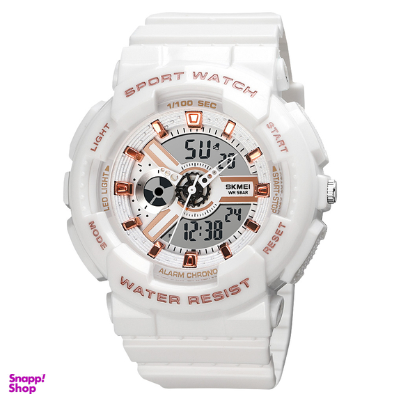 ساعت مچی عقربه ای اسکمی مدل 1689 رنگ سفید