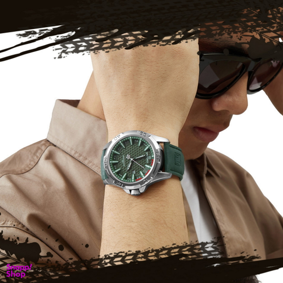 ساعت مچی عقربه ای مردانه نیوی فورس مدل تقویم دار بند جیر کد NF8023-S/GN