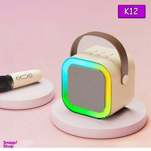 اسپیکر بلوتوثی قابل حمل مدل K12 به همراه یک عدد میکروفون