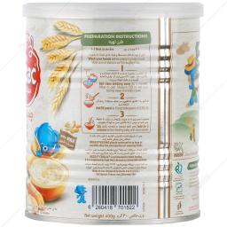 سرلاک چند غله چند میوه مناسب کودکان از پایان 12 ماهگی وزن 400 گرم