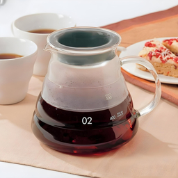 سرور رنج قهوه مدرج مدل COFFEE POT سایز 2 ظرفیت 600 میلی لیتر