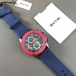 ساعت عقربه ای مردانه اکستری کد X6065-D رنگ قرمز سرمه ای