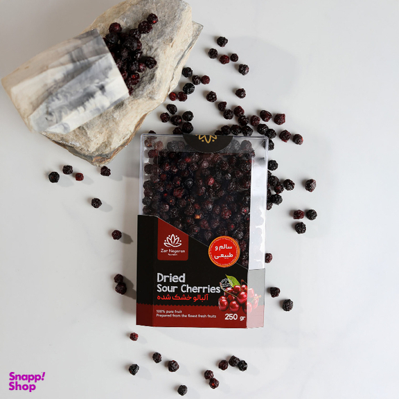 میوه‌ خشک زرنگاران طعم قیسی هلو، قیسی زردآلو، گیلاس و آلبالو بسته 4 عددی