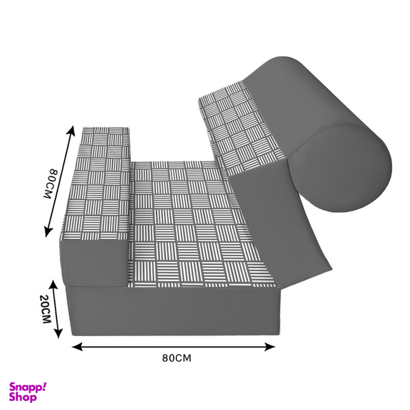 مبل تختخواب شو یک نفره نوپه هوم مدل تشک شو طرح مینیمال حصیری کد M1096