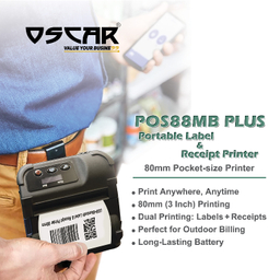 فیش و لیبل پرینتر قابل حمل اسکار مدل 88MB PLUS