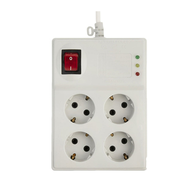 چندراهی برق و محافظ ولتاژ پارت الکتریک مدل PE-4S3M رنگ سفید
