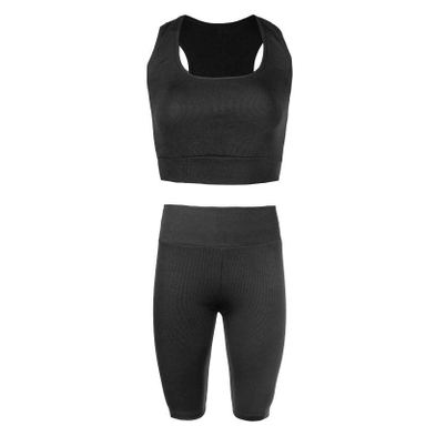 ست نیم تنه و شلوارک زنانه ناتوسا مدل 753 رنگ مشکی