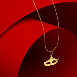 گردنبند طلا 18 عیار زنانه مدوپد مدل نقاب کد G3-1-1007