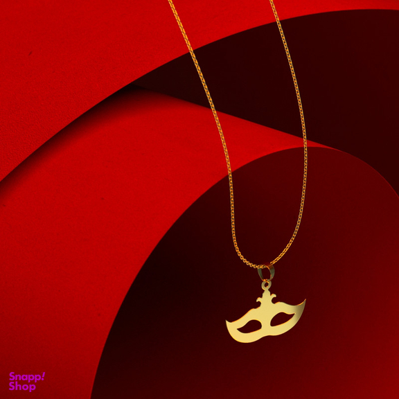 گردنبند طلا 18 عیار زنانه مدوپد مدل نقاب کد G3-1-1007