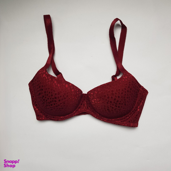 ست شورت و سوتین زنانه برتا مدل اسفنجی کد 6020KC رنگ زرشکی