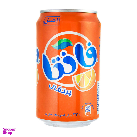 نوشابه گازدار فانتا با طعم پرتقال حجم ۳۳۰ میلی لیتر