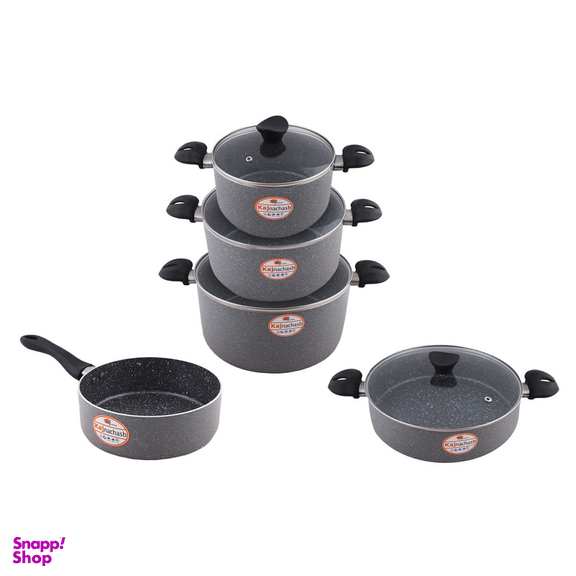 سرویس پخت و پز 9 پارچه کاج نچسب مدل Flora