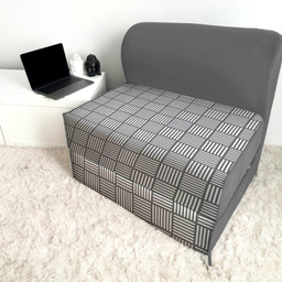 مبل تختخواب شو یک نفره نوپه هوم مدل تشک شو طرح مینیمال حصیری کد M1096