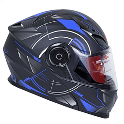 کلاه کاسکت فک متحرک ردلاین مدل 939 طرح Blue Time به همراه کاور
