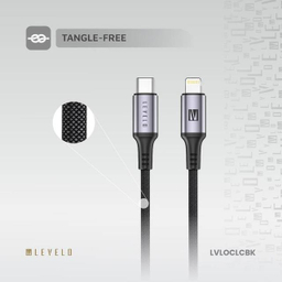 کابل تبدیل Type-C به Lightning لولو مدل LVLOCLCBK طول 1 متر