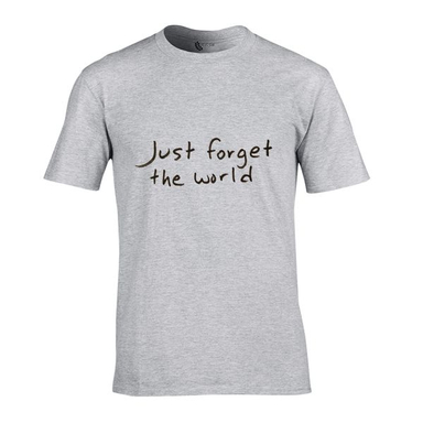 تی شرت آستین کوتاه مردانه مدل just forget the world