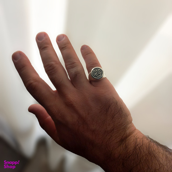 انگشتر نقره مردانه مانچو مدل تو را من چشم در راهم کد rs004-s9