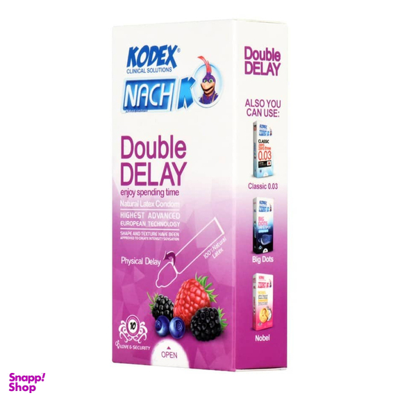 کاندوم تاخیری ناچ کدکس مدل Double Delay بسته 10 عددی