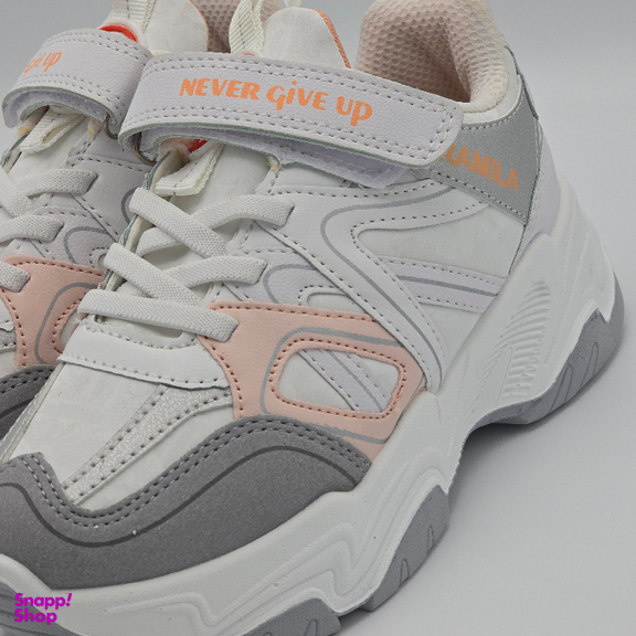 کتانی رامیلا کد 56777 رنگ سفید صورتی