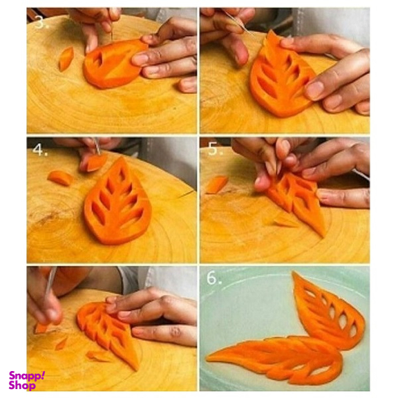 ست چاقو میوه آرایی و حکاکی کد 1612 مجموعه 4 عددی