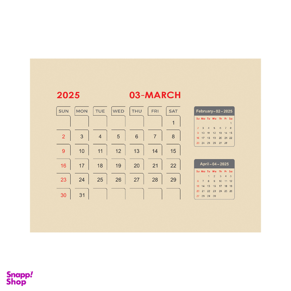 تقویم رومیزی 1404 پدیده نقش مدل flower craft کد 1430 بسته 6 عددی