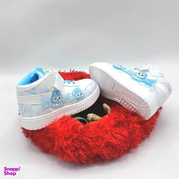 نیم بوت دخترانه مدل RO10219 رنگ سفید آبی